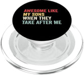 Funny Dad Cool From Sons Men Funny Fathers Day Dad PopSockets PopGrip for MagSafe