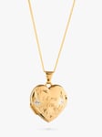 L & T Heirlooms Second Hand 9ct Yellow Gold Personalised I Love You Heart Locket Pendant Necklace, Gold