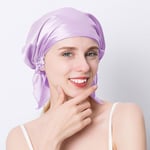 (One SizeVaaleanvioletti) 100 % Natural Mulberry Silk Night Silk Cap unilappu Pure Silk Hair Wrap Sleeping Pipo Naisten Tytölle 19 Äiti