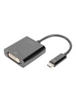 DIGITUS - video adapter - USB-C to DVI-I - 10 cm