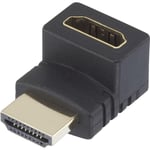 Hdmi Adaptateur [1x hdmi mâle - 1x hdmi femelle] Coudé vers le haut à 270° contacts dorés Speaka Professional