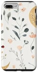 iPhone 7 Plus/8 Plus Whimsical Boho Watercolor Wildflowers Moon Insects Design Case