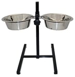 Pet Platter Adjustable Double Diner 29 cm/ 11.5-Inch