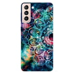 Samsung Galaxy S22 5G - Flexibelt gummiskal - Tryckt design - Mandala blomma