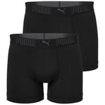 Boxers Puma  LOT DE 2 BOXER  SPORT MICROFIBER - Noir - L