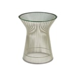 Knoll - Platner Side Table, underrede i Brons metallic, skiva i svart Marquina marmor - Sidobord - Warren Platner - Brons - Glas/Metall