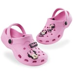 Disney Sabot de Jardin Enfant, Chaussure Stitch Fille avec Charms à Clipser (Rose Minnie, 29 EU)