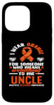 Coque pour iPhone 14 Pro Max Porter Orange For Means Everything Oncle MS Awareness