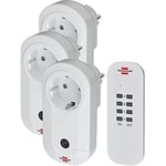 Brennenstuhl 1507040 Comfort-Line RC CE1 0201 Télécommande Radio, Blanc, Set de 4 Pièces