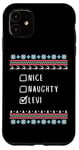 Coque pour iPhone 11 Gentil Coquin Noël Levi Pull Moche