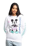 90's Retro Mickey Mouse Ladies Crew Sweatshirt