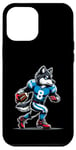 Coque pour iPhone 12 Pro Max Wolf Football américain pour garçons