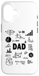 iPhone 16 Dad 6 Times Dad of 6 Math Father to the 6th Power Case