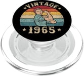 Chemise cadeau 60e anniversaire pour femme Retro Sun Vintage PopSockets PopGrip pour MagSafe