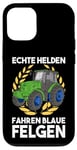 Coque pour iPhone 12/12 Pro Slurry Real Heroes Driving Blue Rims Tracteur Organic Farmers