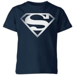 Superman Spot Logo Kids' T-Shirt - Navy - 7-8 Years - Navy