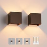 Klighten 2 Pack Applique Mural avec Ampoule LED G9 Remplaçable Lampe Murale Interieur/Exterieur Blanc Chaud 3000K Angle de Faisceau Réglable Appliques Murales pour Salon Chambre (Bronze)