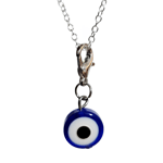 Small Evil Eye Pendant Necklace Chain Lucky Turkish Hamza Kabbalah Jewellery