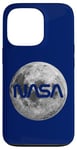 iPhone 13 Pro Retro NASA Worm Logo Full Moon Space Graphic Apollo Artemis Case