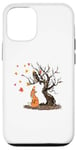 iPhone 15 Fox and owl on the tree animal lovers autumn leaves Case