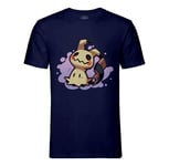 T-Shirt Homme Col Rond Pokemon Mimikyu Pikachu Jeux Video Geek