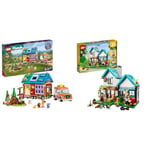 LEGO Friends 41735 La Mini Maison Mobile, Jeu Camping en Forêt avec Voiture Jouet, Mini-Poupées Leo & 31139 Creator 3-en-1 La Maison Accueillante, Kit de Construction de Maquettes avec 3 Habitation