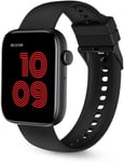 Smartee Talk -Montre Intelligente Pour Hommes Et Femmes Avec Appels Bluetooth,Grand Écran 1,8"",+100 Modes Sportifs,Ip68,Fréquence Cardiaque,Moniteur De Sommeil,Android Et Ios-Noir