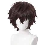 Anime Cosplay Peruk för Bungo Stray Dogs + Gratis Mössa (Dazai Peruk)