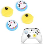 Thumbsticks Pour Ps4 Controller Et Pour Ps5 Controller,Cute Anime Thème Silicone Joystick Grips Caps Accessoire Pour Xbox Series X/S, Xbox One, Switch Pro Manette,4 Pcs-Chat Polyvalent