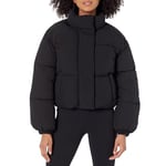 Amazon Essentials Women's Crop Puffer Jacket (Available in Plus Size), Black, 3XL Plus