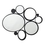 Arti & Mestieri Bubbles - Miroir Mural Design 100% fabriqué en Italie - en Fer, 90 x 79 cm (Noir)