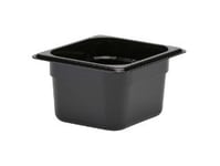 Kantine Cambro 1/6Gn 1,5L 17,6X16,2X10cm Polykarbonat Sort,6 Stk/Eske