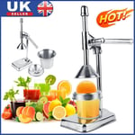 	Citrus Squeezer Manual Whole Fruit Juicer Orange Hand Press Stainless Steel UK