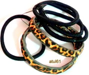 Animal Print Thick Endless Snag Free Hair Elastics Bobbles Band Ponytail Holders