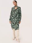 Soaked In Luxury Kenna Tie Neck Long Sleeve Dress, Green/Multi