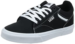 Vans Men's Seldan Sneaker, Canvas Black White, 11 UK