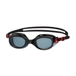 Speedo Unisex Futura Classic Swimming Goggles | Anti-Fog, Red/Smoke, One Size