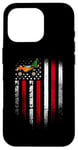 iPhone 16 Pro Merry Christmas USA American Flag Patriotic Monster Truck Case