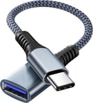 Adaptateur USB C vers USB 3.0 OTG, USB C Mâle vers USB 3.0 Femelle OTG Câble Thunderbolt3 on The Go pour Samsung Galaxy S20 S20+ Ultra S8 S9, MacBook Pro/Air