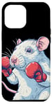 iPhone 14 Pro Max Boxing White Rat Statement Graphic Costume Case