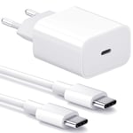 Laddare för Samsung - Snabbladdare 20W USB-C - Adapter+kabel 2m Vit 1-Pack Samsung