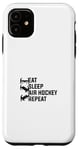 Coque pour iPhone 11 Eat Sleep Air Hockey Repeat - Air Hockey