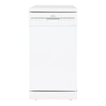 Willow 45cm White Slimline Dishwasher, Half Load, 10 Place Settings - WDW1045W