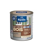 RIPOLIN - Peinture pour Bois Intérieur/Extérieur - Sans Sous-couche Ultra-couvrant - Résiste aux Intempéries, UV et Chocs - Protège et Magnifie - Lessivable - Satin - 0,5L - Beige Moka