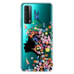 Huawei P Smart (2021) Gjennomsiktigt Plastikkdeksel m. Blomsterpike