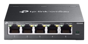 TP-Link ES205G New Omada 5-Port Gigabit Easy Managed Switch 5x 10/100/1000Mbps RJ45 ports Easy to Use: Supports plug-and-play for instant connectivity