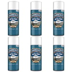 6x Hammerite Direct To Rust Hammered White Aerosol Fast Drying Spray Paint 400ml