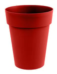 EDA - Pot de Fleur Vase Mi-Haut TOSCANE Ø 44 cm - Volume 50 L - Ø 44 x H.53 cm - Rouge rubis