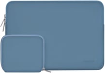 Housse Compatible Avec Macbook Air 13 M3 M2 M1 2024-2018, Compatible Avec Macbook Pro 13 M2 M1 2024-2016, Surface Pro 9/8/7/X, Laptop Sleeve Néoprène Sac Avec Petite Pochette, Chaux Marin