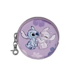 Disney Lilo and Stitch Stitch & Angel-Cookie Coin Purse, Pink, 8.7 x 8.7 cm